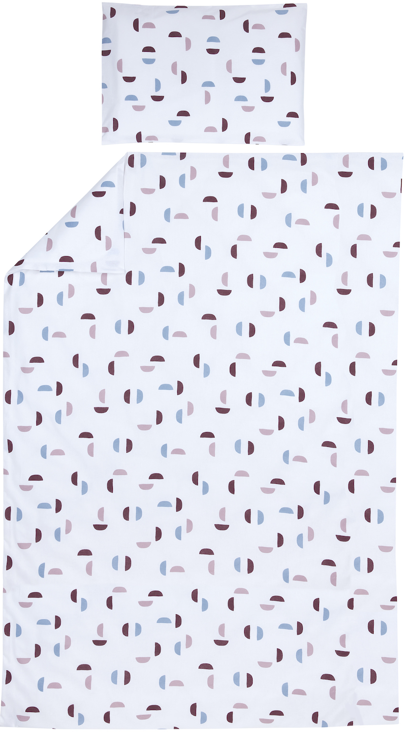 Dekbedovertrek eenpersoons Shapes - lilac - 140x200/220cm