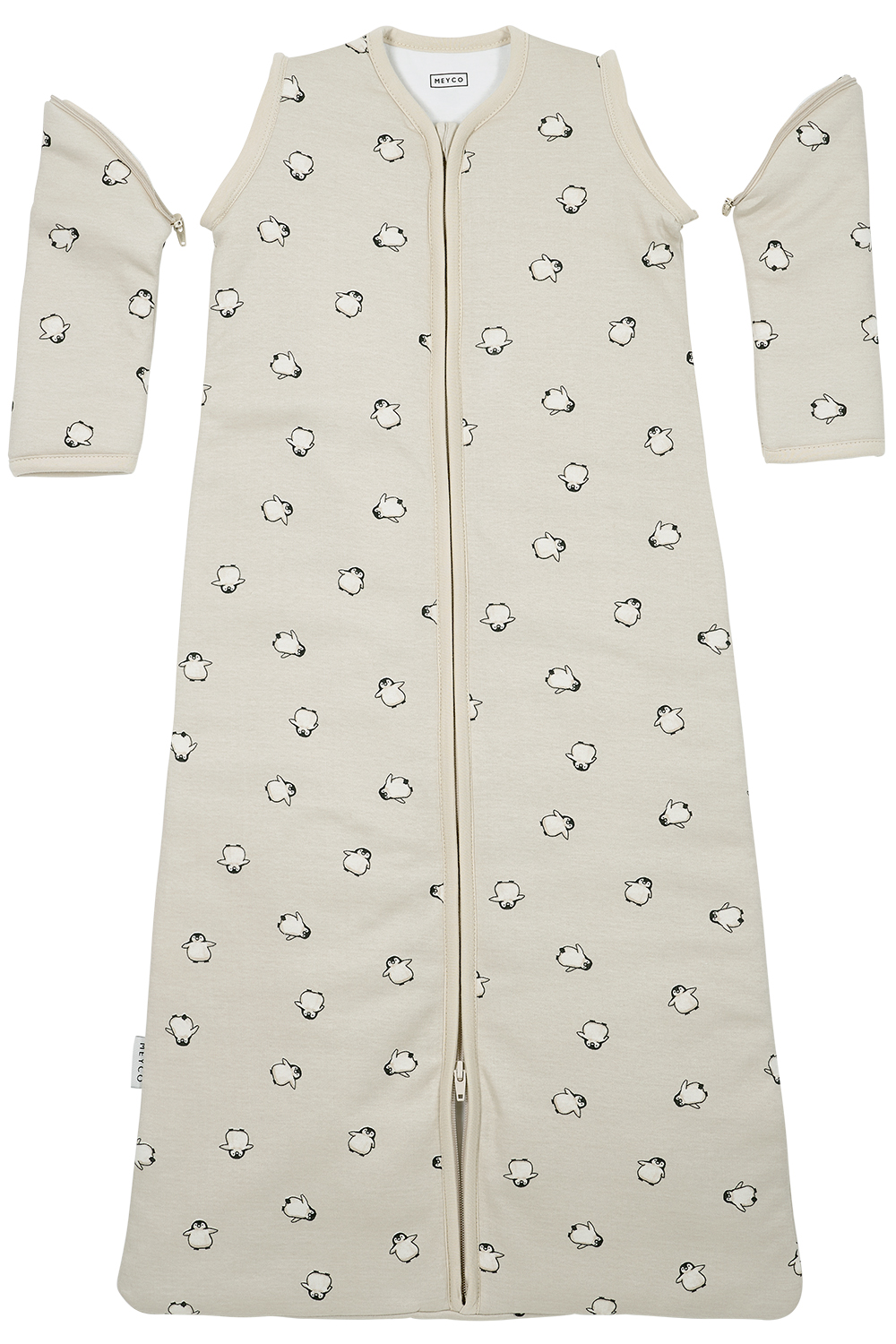 Babyschlafsack mit abnehmbaren Ärmeln Penguin - soft sand - 110cm - 2.5 TOG
