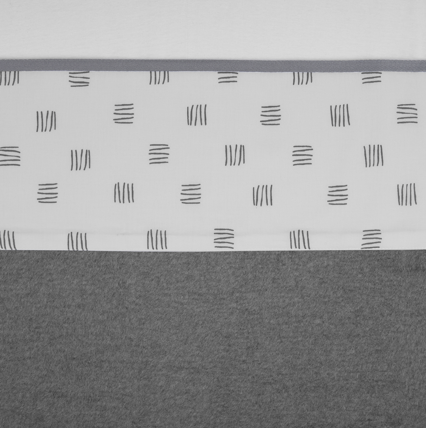 Ledikantlaken Block Stripe - Grijs - 100x150cm