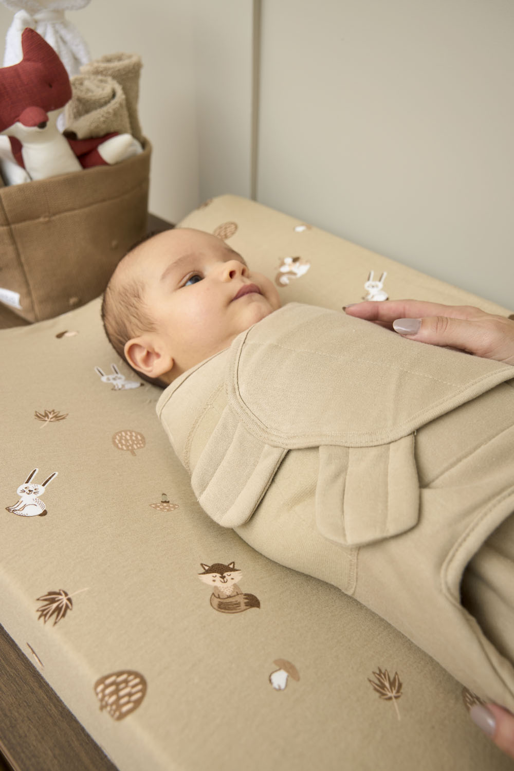 SwaddleMeyco padded Uni - sand - 0-3 Months - 2.0 TOG