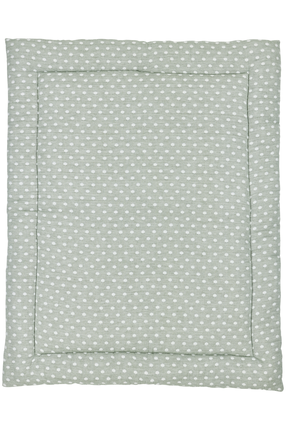 Playpen mattress Little Dots - forest green - 80x100cm