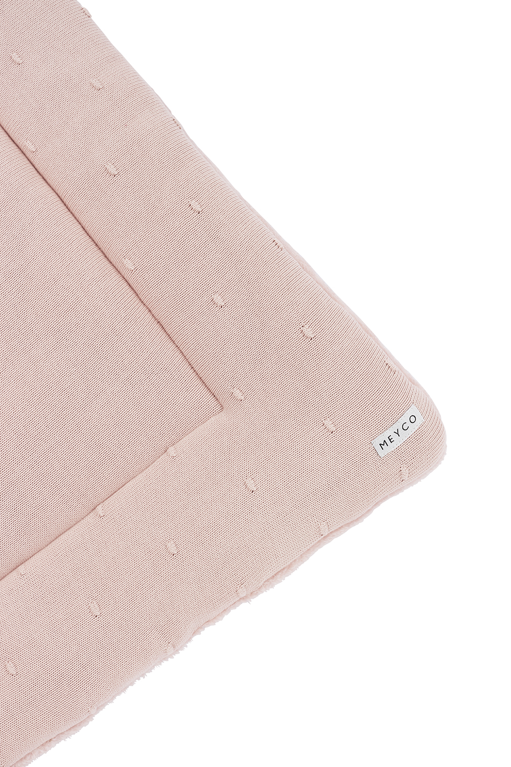 Playpen mattress Mini Knots teddy - soft pink - 77x97cm