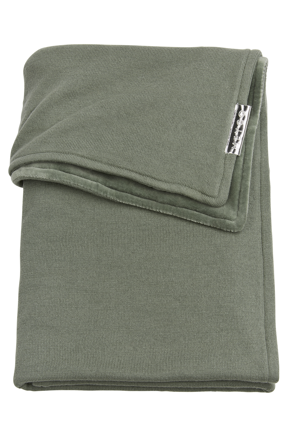 Wiegdeken Knit Basic velvet - forest green - 75x100cm