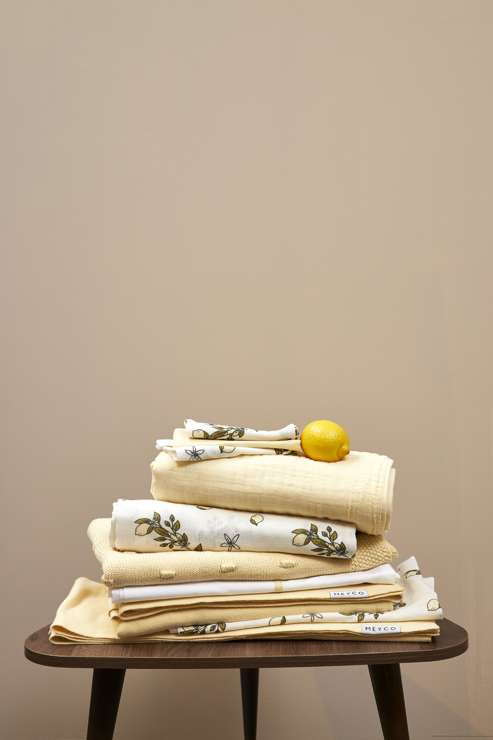 Hydrofiele doeken 3-pack Lemon - soft yellow - 70x70cm