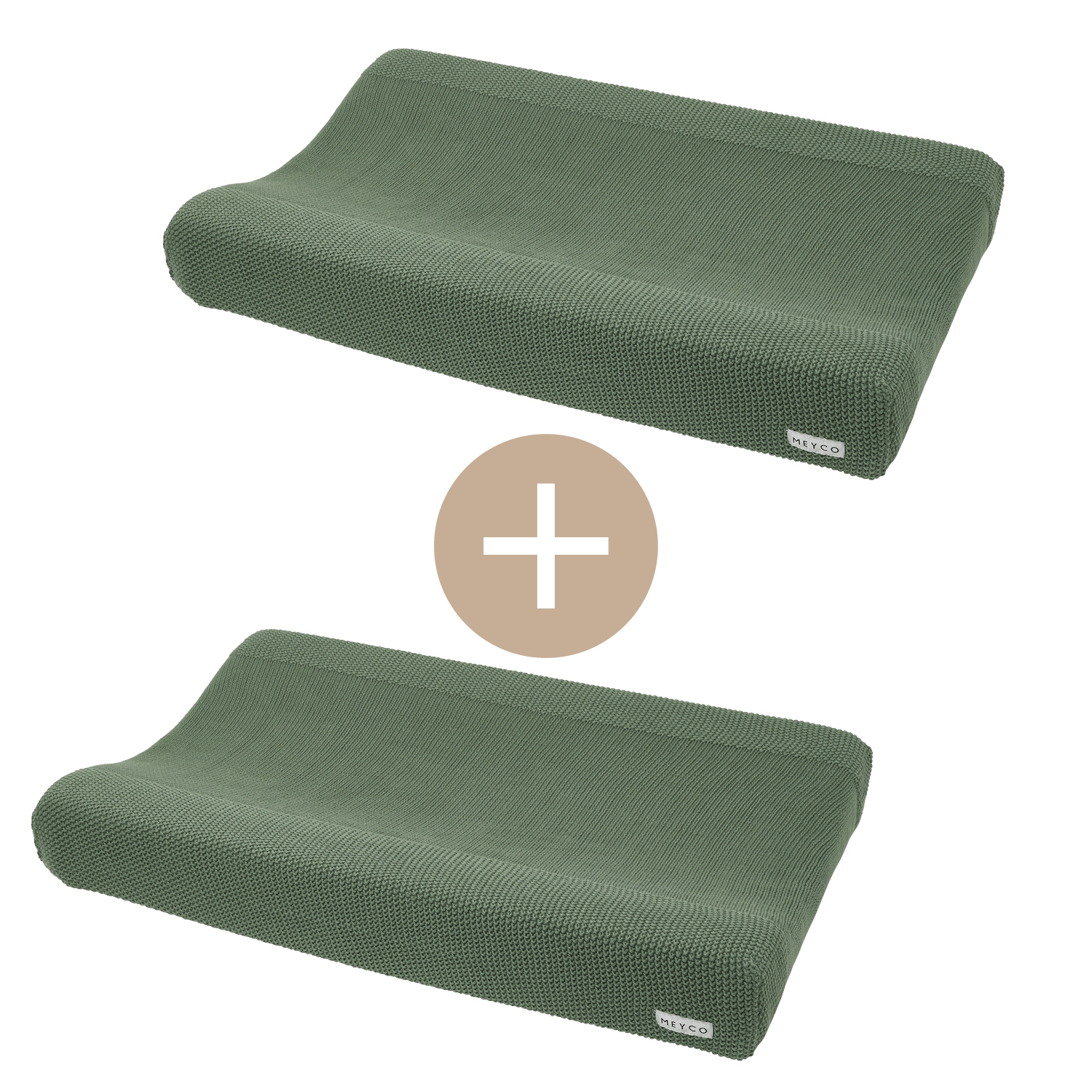 Changing mat cover 2-pack biological Mini Relief - forest green - 50x70cm