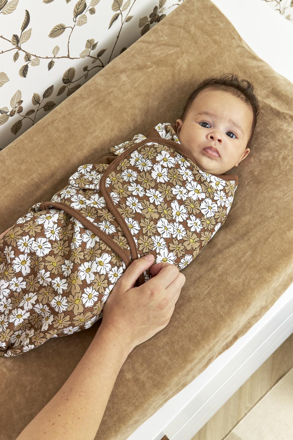 SwaddleMeyco Vintage Flower - Taupe - 4-6 Months
