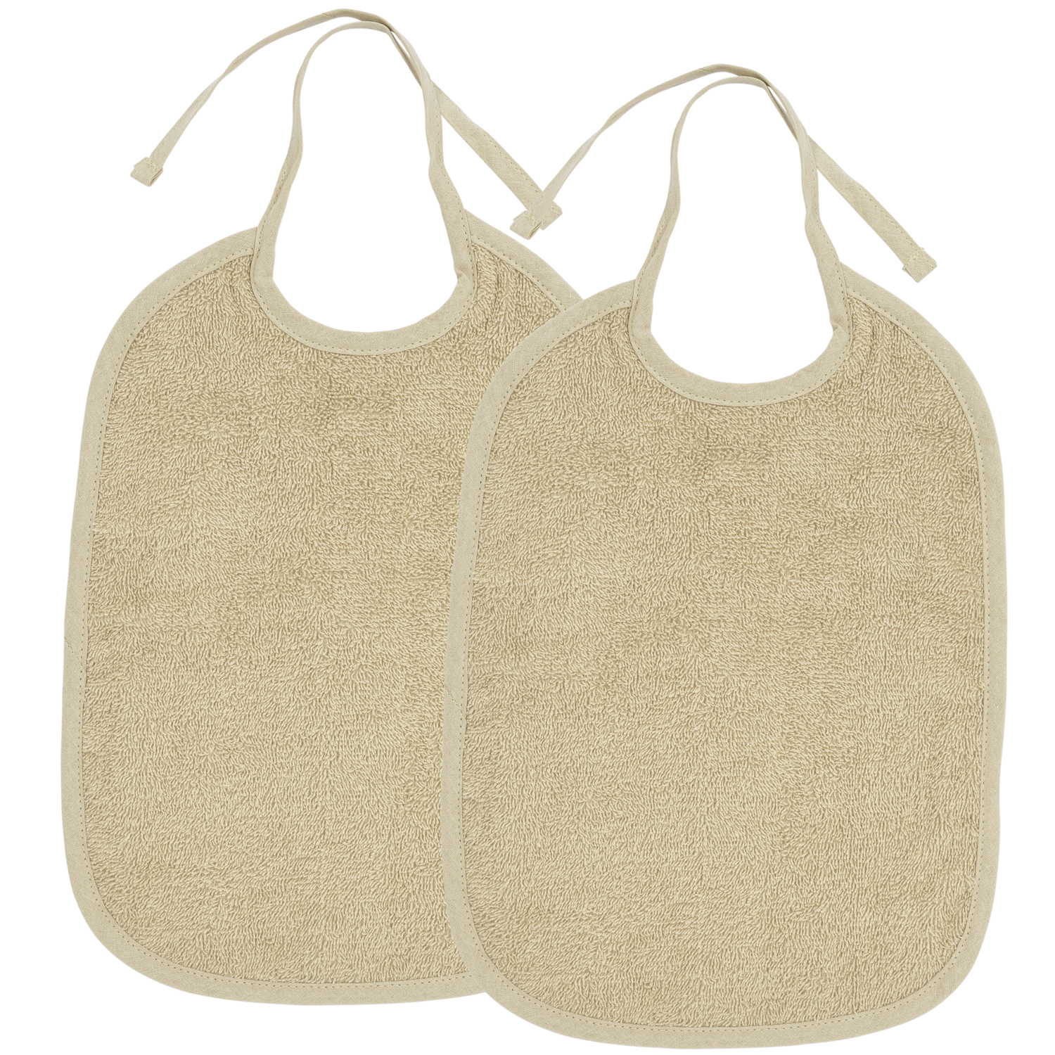 Bib 2-pack terry Uni - sand