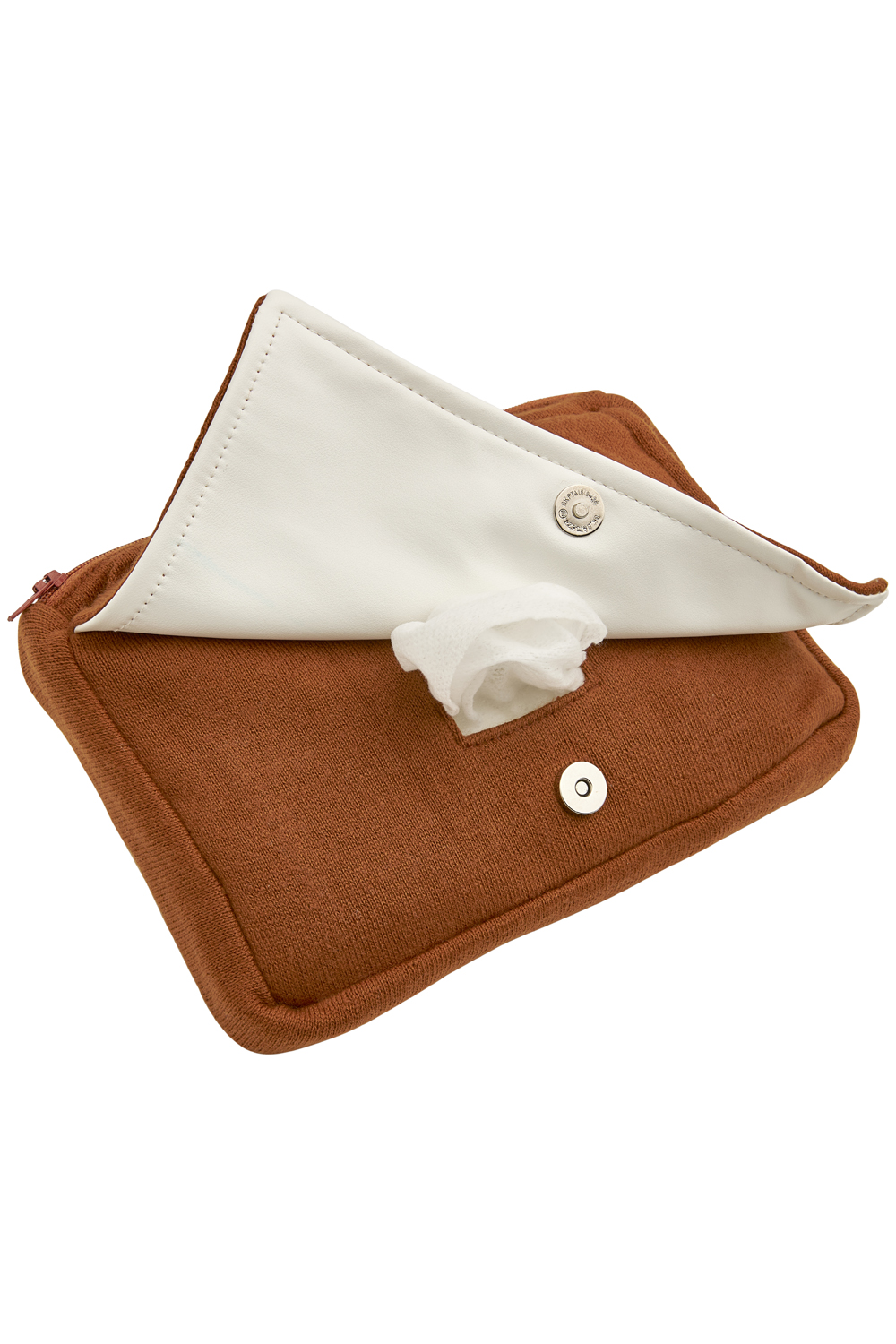 Knitted Wipes Pouch Knit Basic - Camel