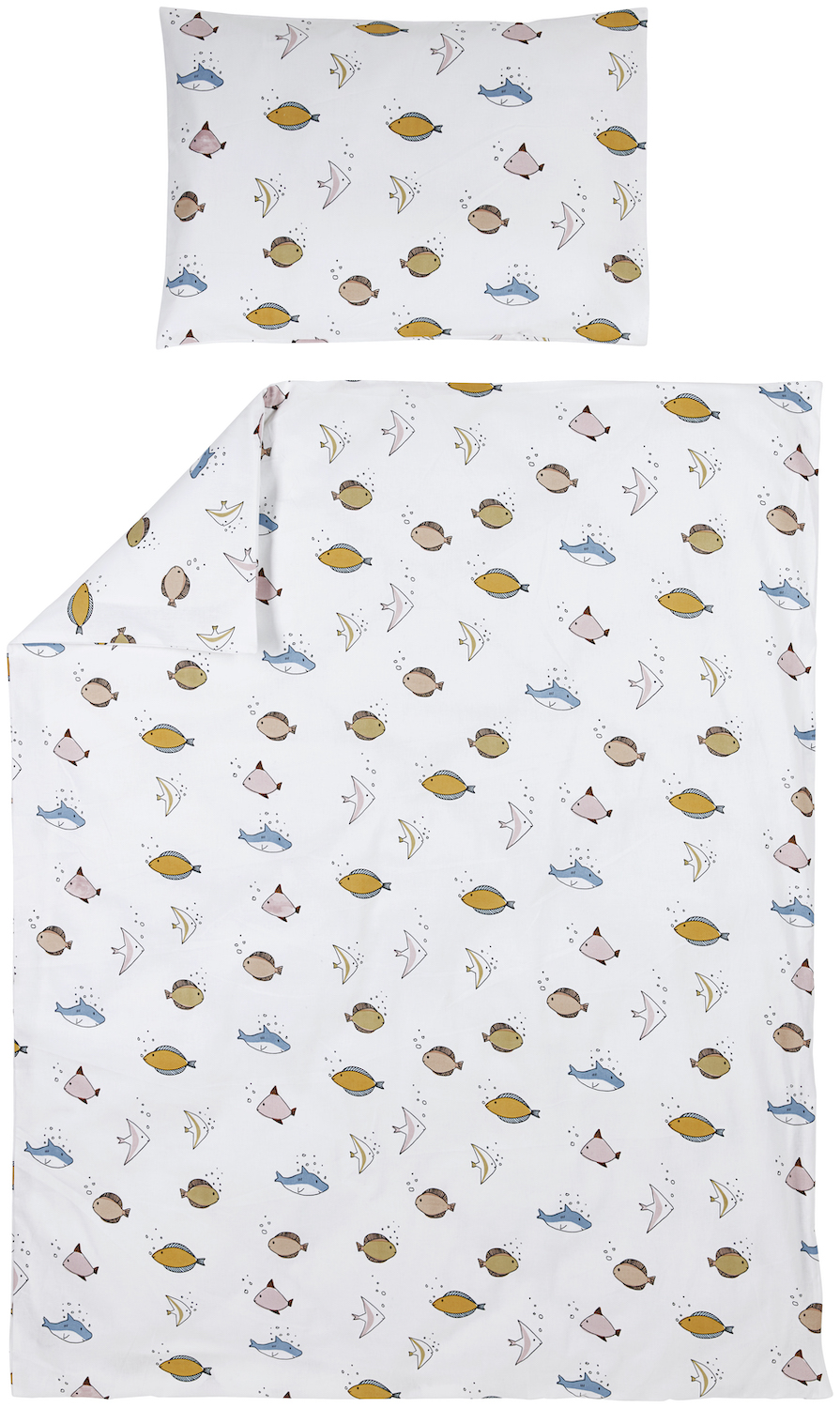 Dekbedovertrek peuter biologisch Sea - multicolour - 120x150cm