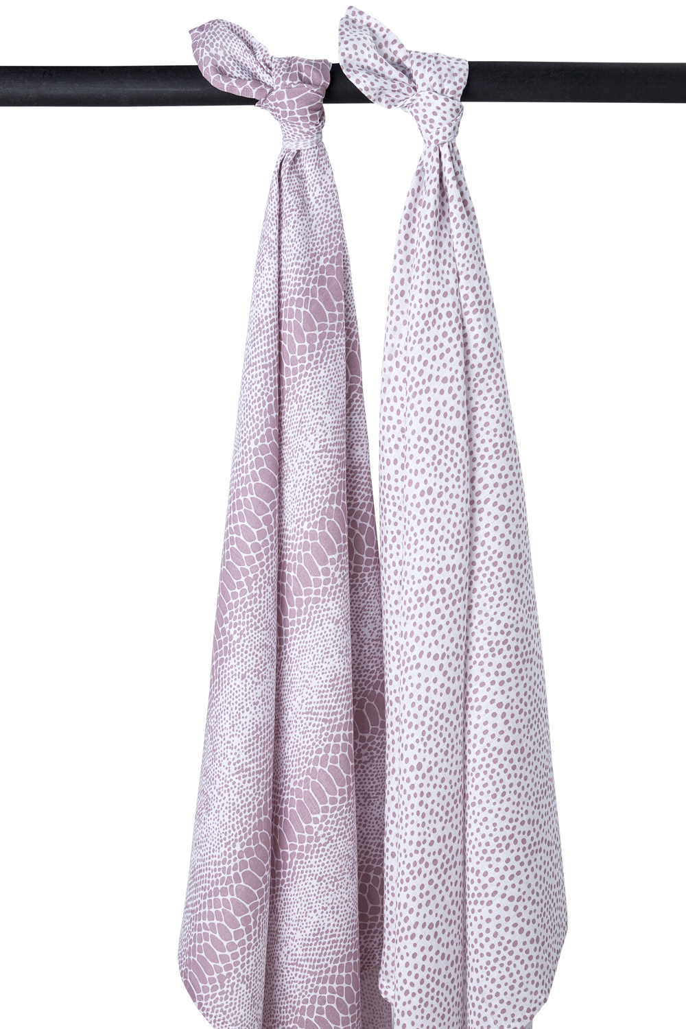 Swaddle 2-pack hydrofiel Cheetah/Snake - lilac - 120x120cm