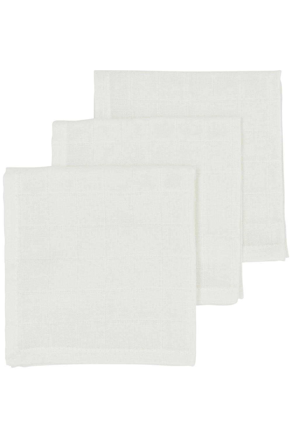 Monddoekjes 3-pack hydrofiel Uni - offwhite - 30x30cm