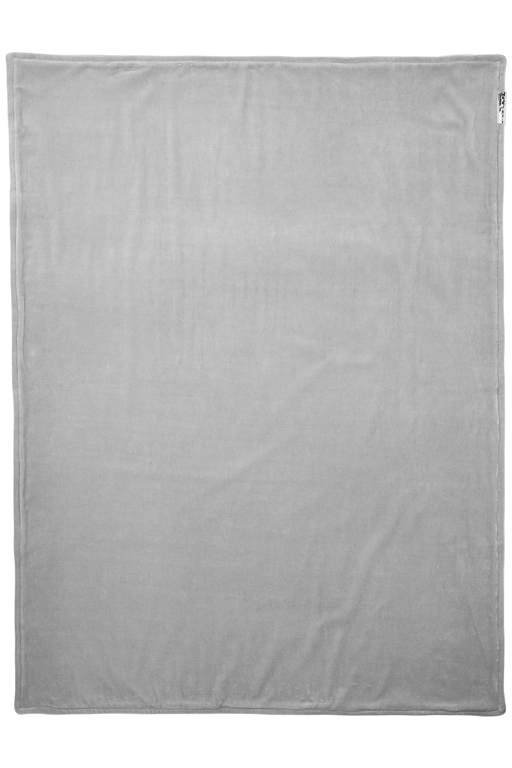 Wiegdeken Knit Basic velvet - grey melange - 75x100cm