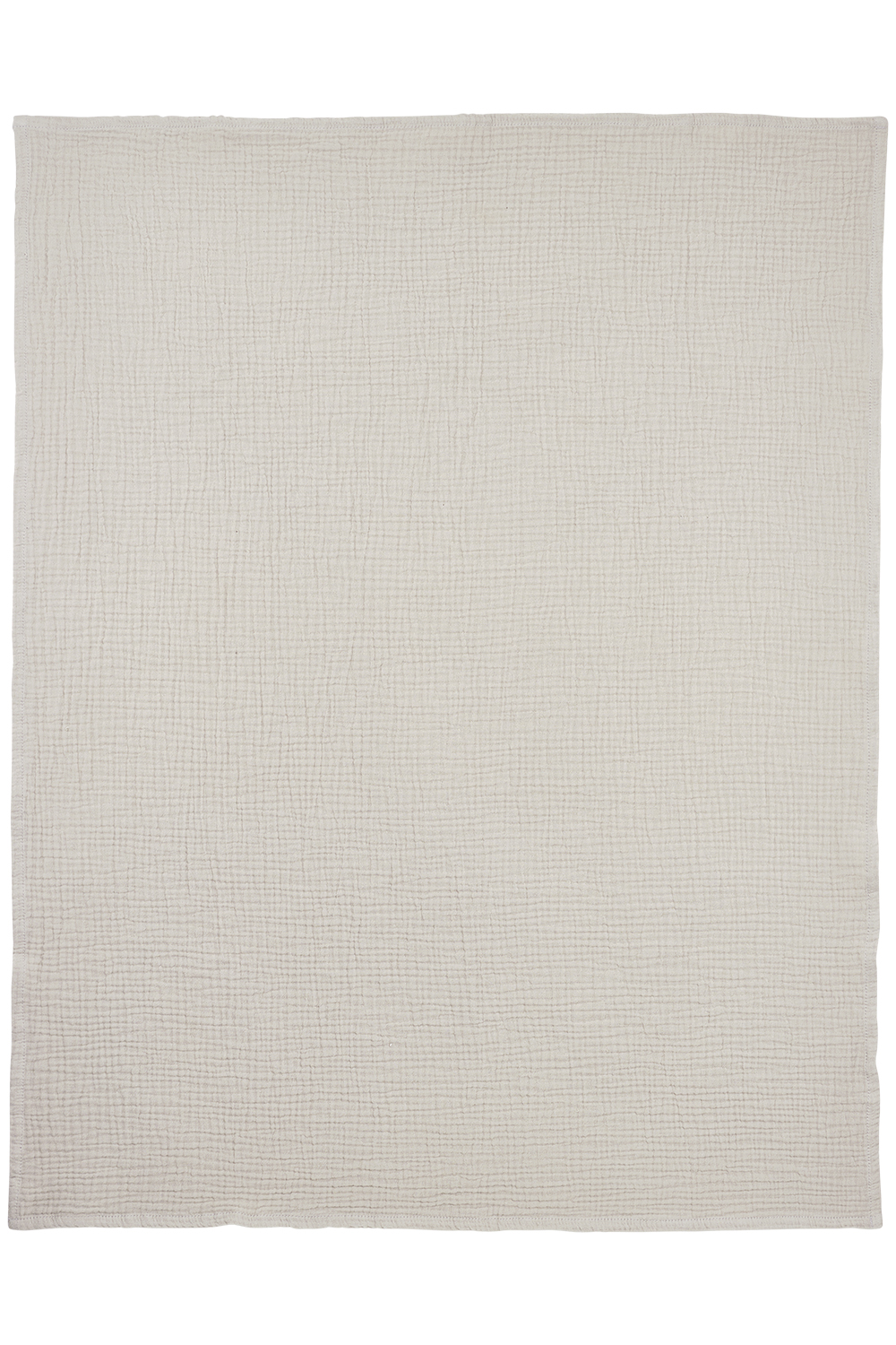 Cot bed sheet pre-washed muslin Uni - greige - 100x150cm