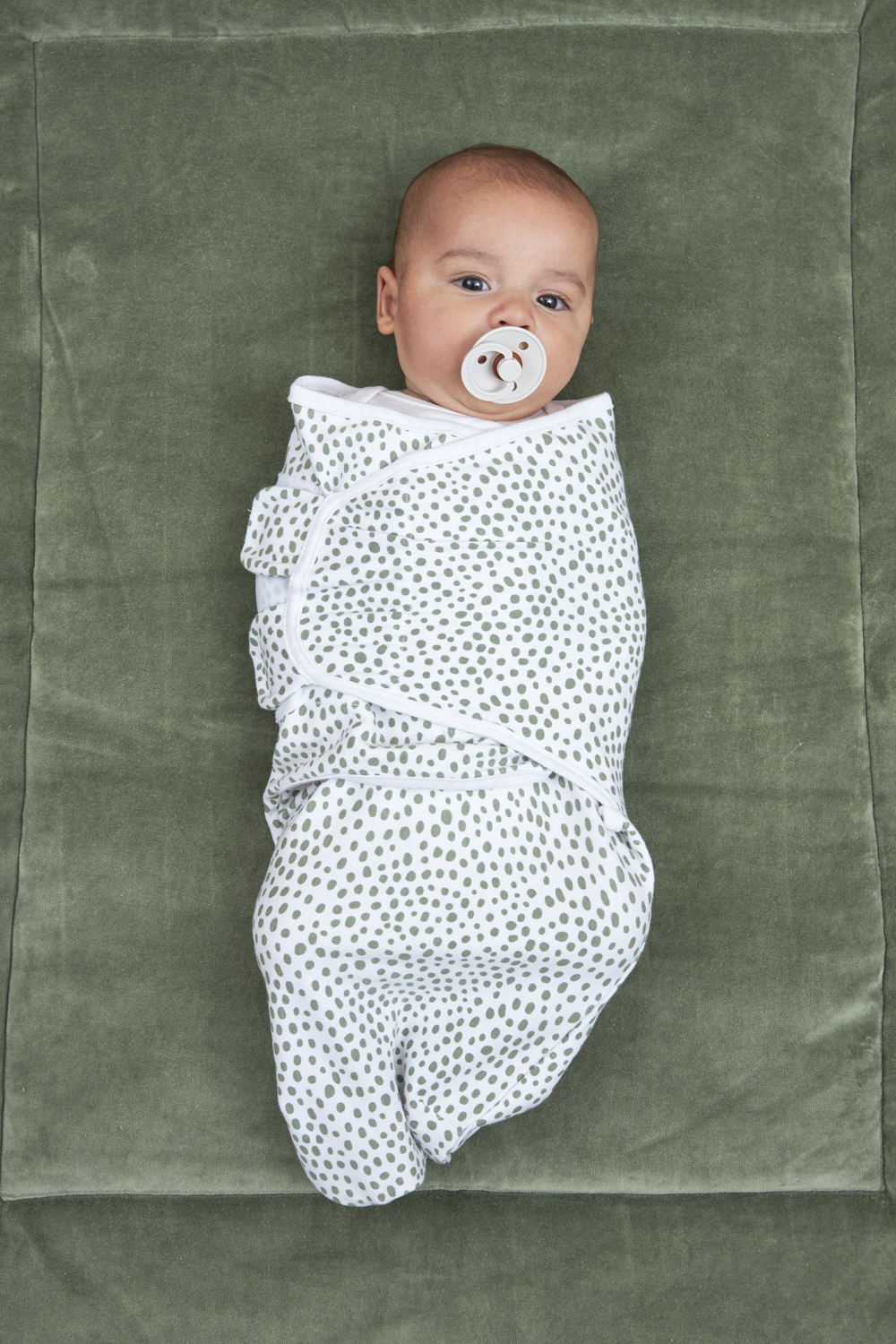 Swaddle Cheetah - forest green - 0-3 Months