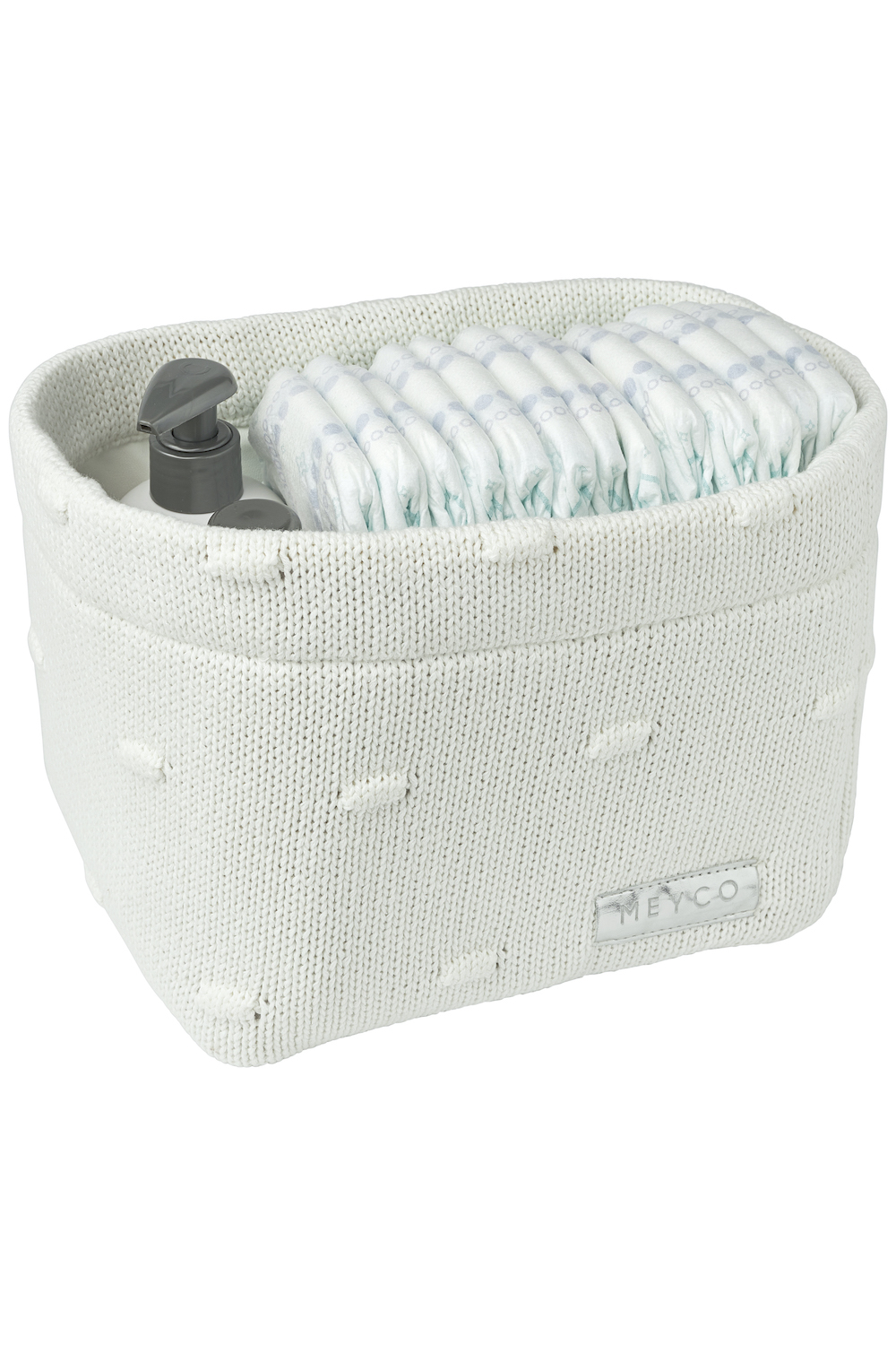 Nursery basket Knots - offwhite - Medium