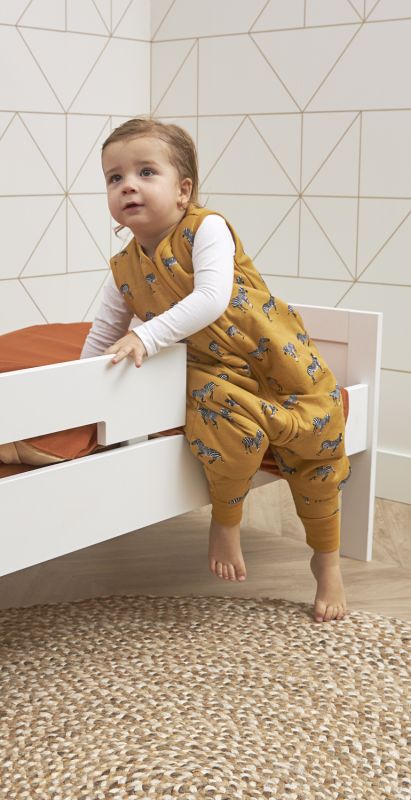 Baby winter slaapoverall jumper Zebra Animal - honey gold - 80cm