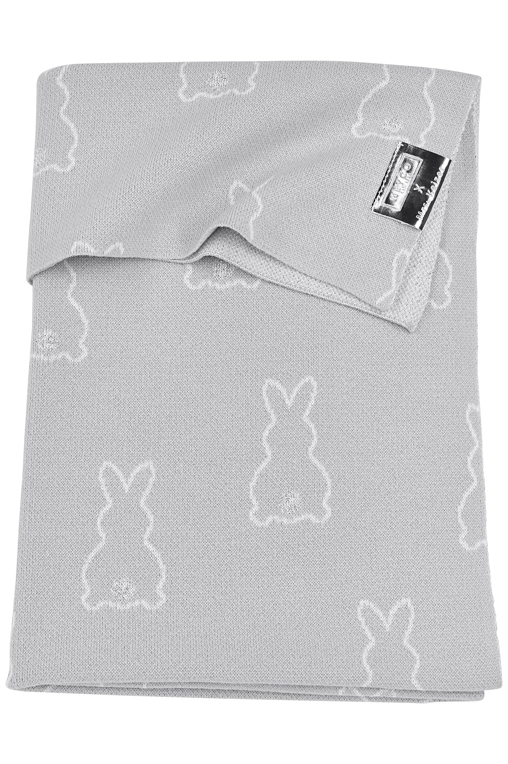 Meyco X Mrs. Keizer Ledikantdeken Rabbit - Silver