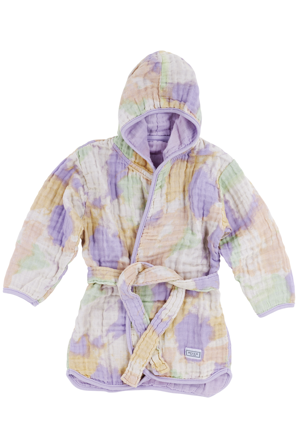 Bademantel musselin Tie-Dye - soft lilac - 86/92