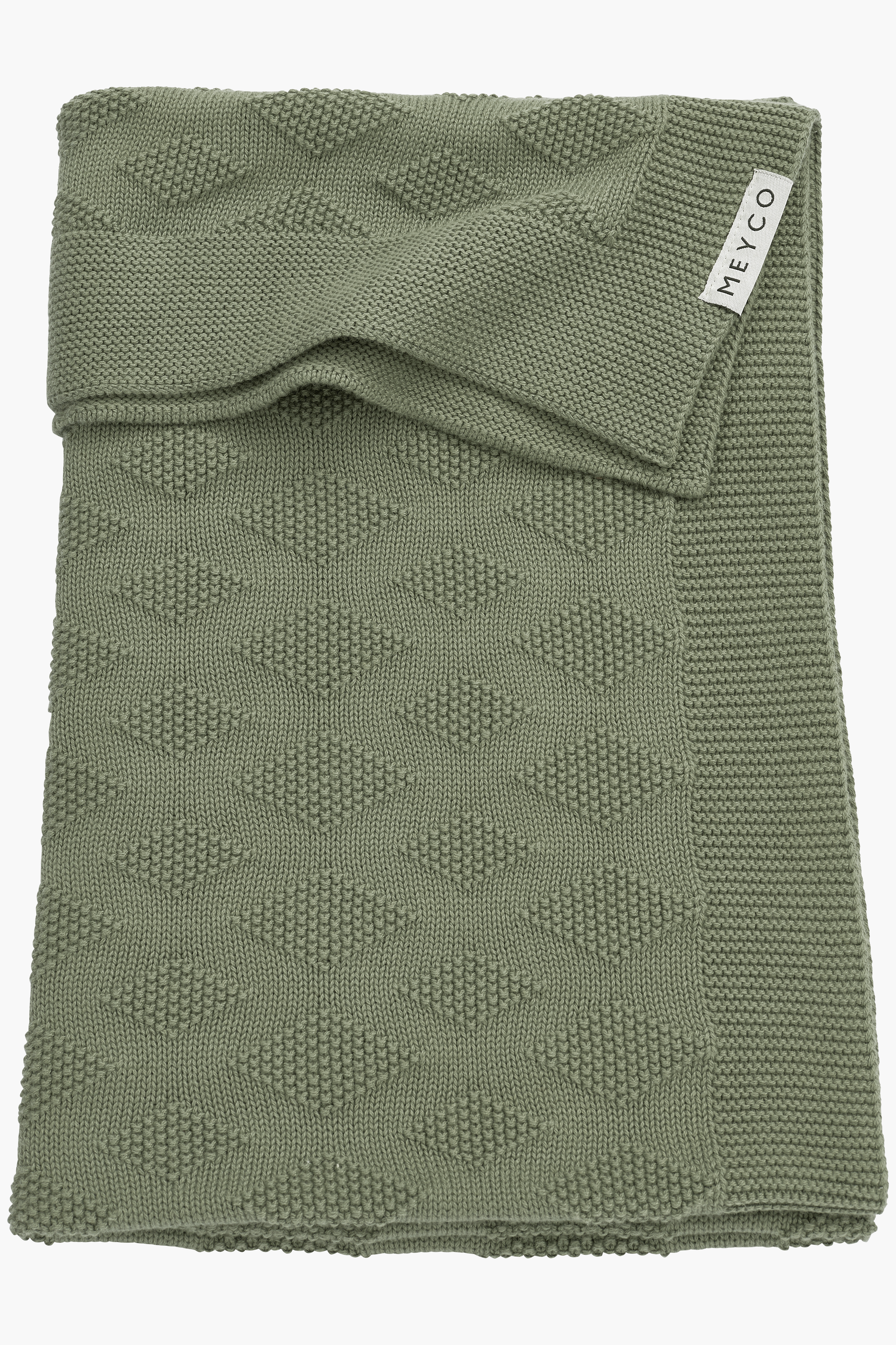 Cot bed blanket biological Diamond - forest green - 100x150cm