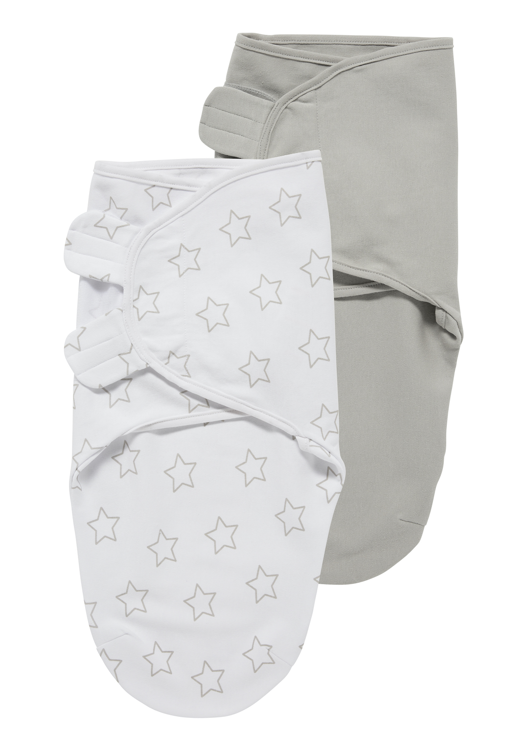 SwaddleMeyco inbakerdoek 2-pack Stars/Uni - grey/light grey - 0-3 maanden