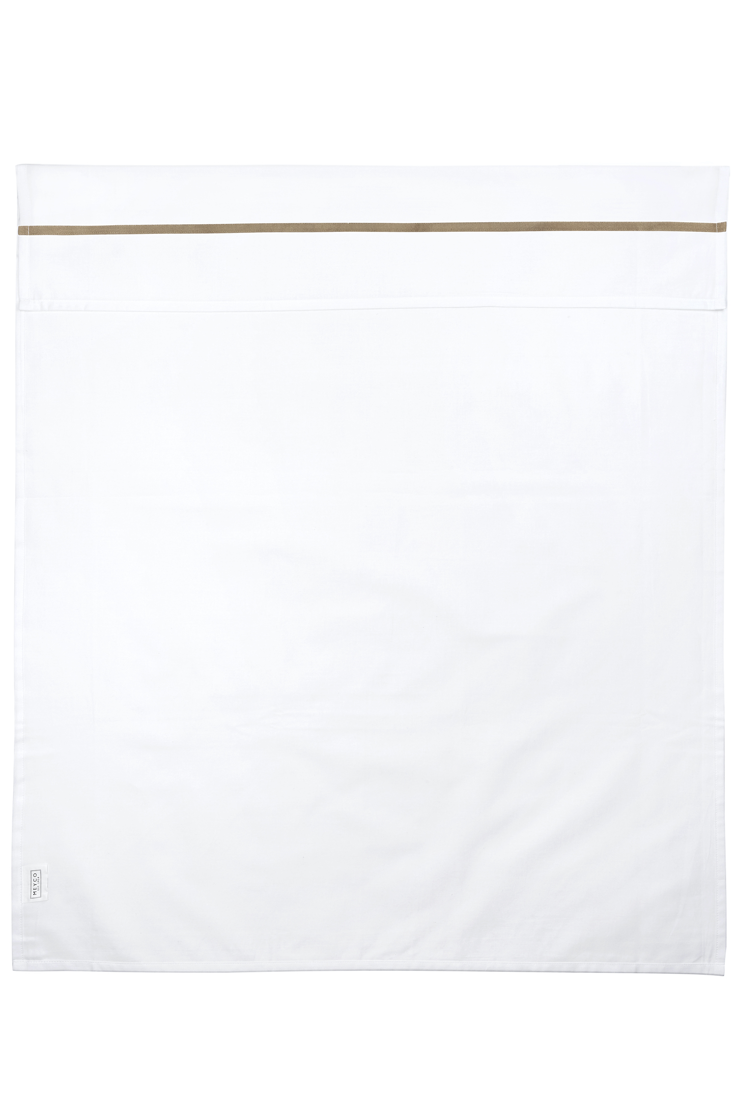 Cot bed sheet Piping - taupe - 100x150cm - 0.3 TOG