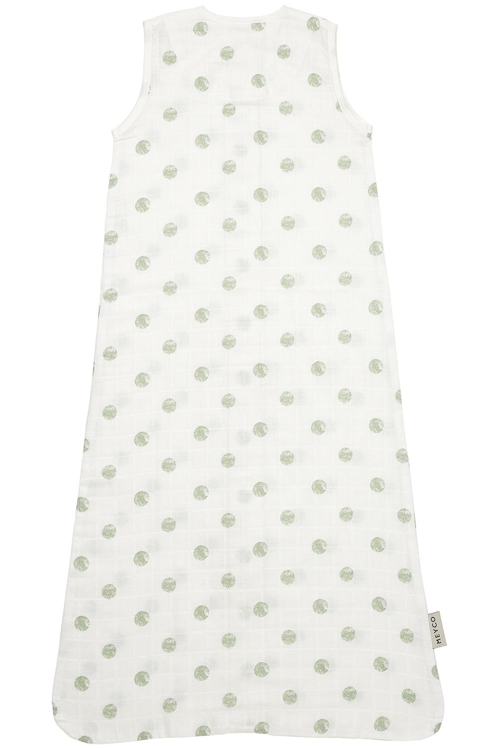 Sleepingbag muslin Dots - soft green - 110cm