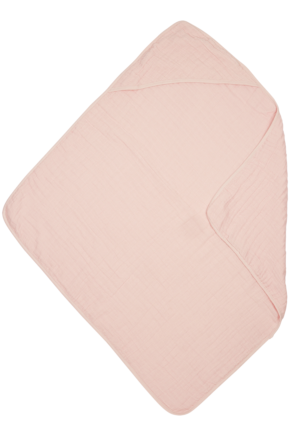 Kapuzentuch pre-washed musselin Uni - soft pink - 80x80cm