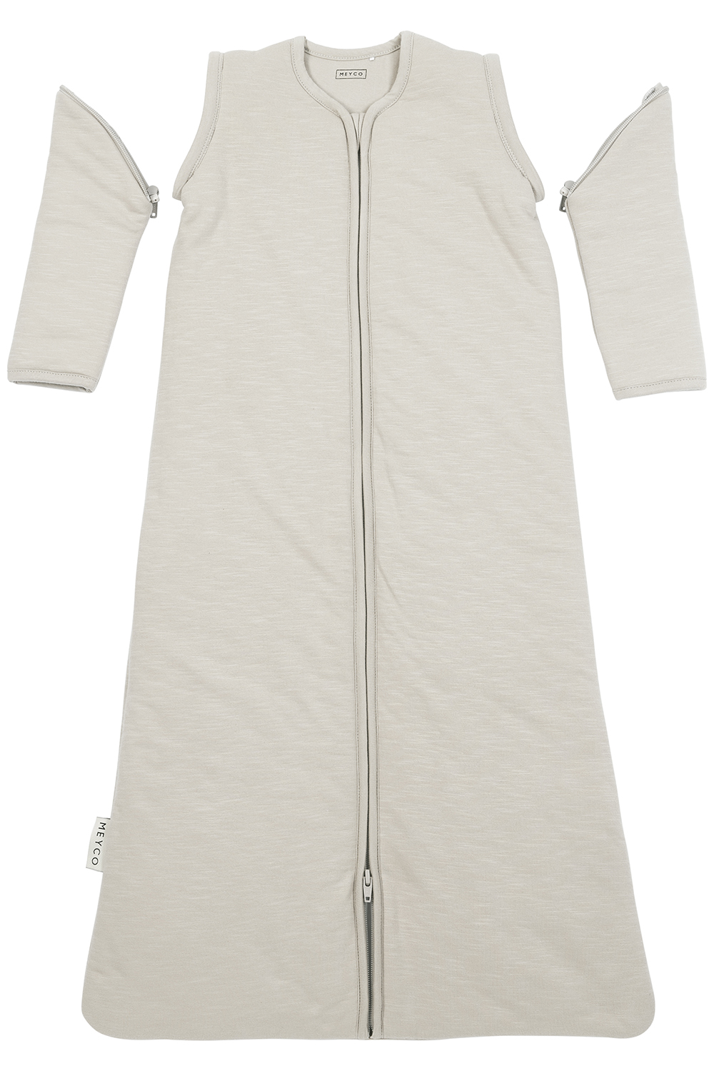 Baby slaapzak met afritsbare mouwen Slub - greige - 110cm - 2.5 TOG