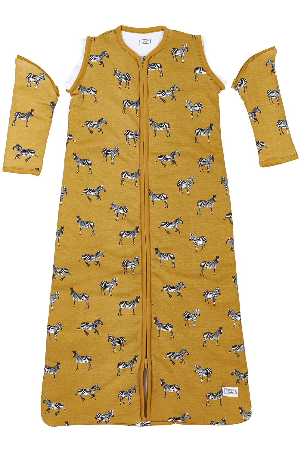 Baby slaapzak met afritsbare mouwen Zebra Animal - honey gold - 90cm