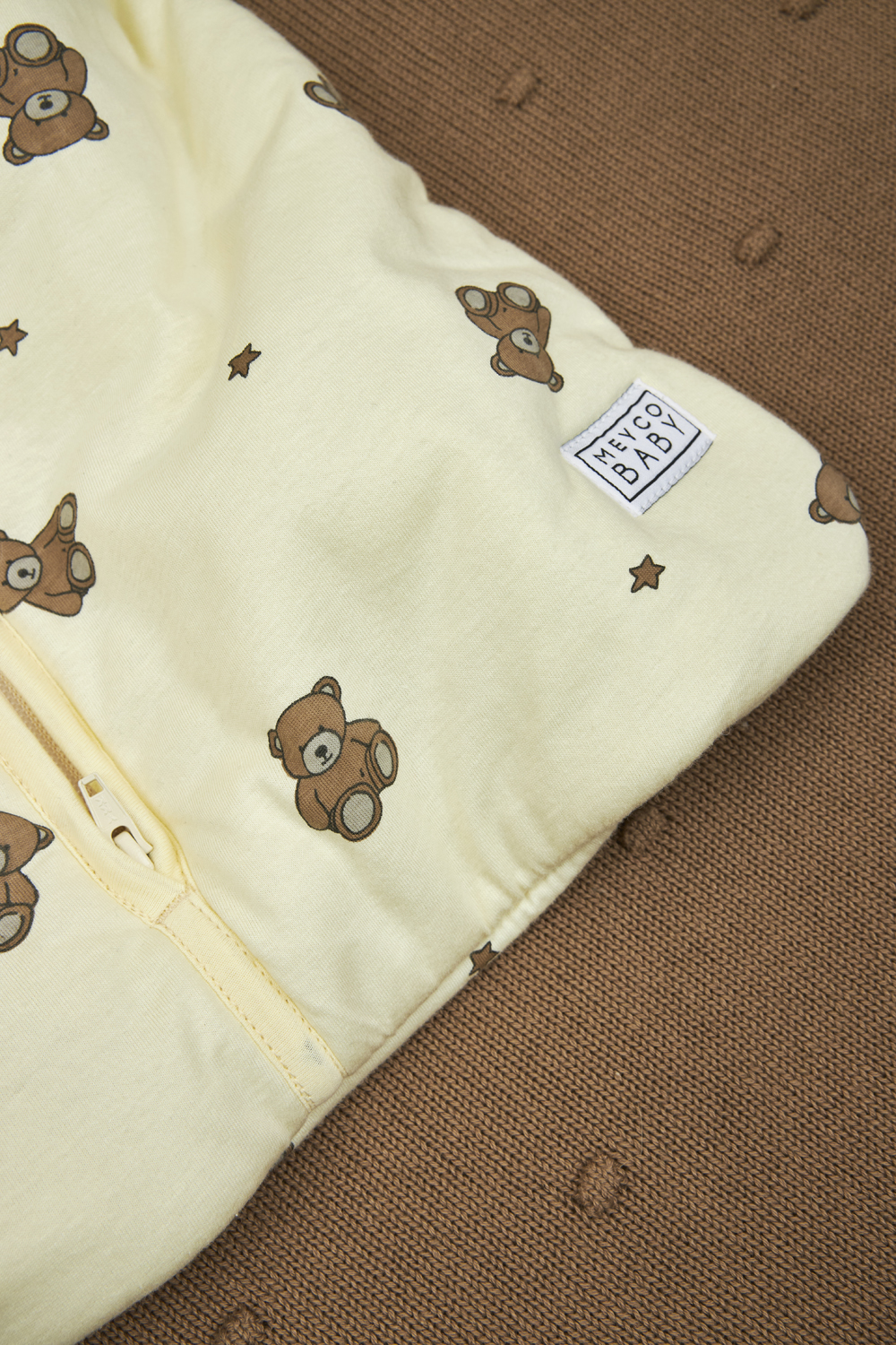 Baby slaapzak gevoerd 2-pack Teddy Bear – Soft Yellow – 70cm