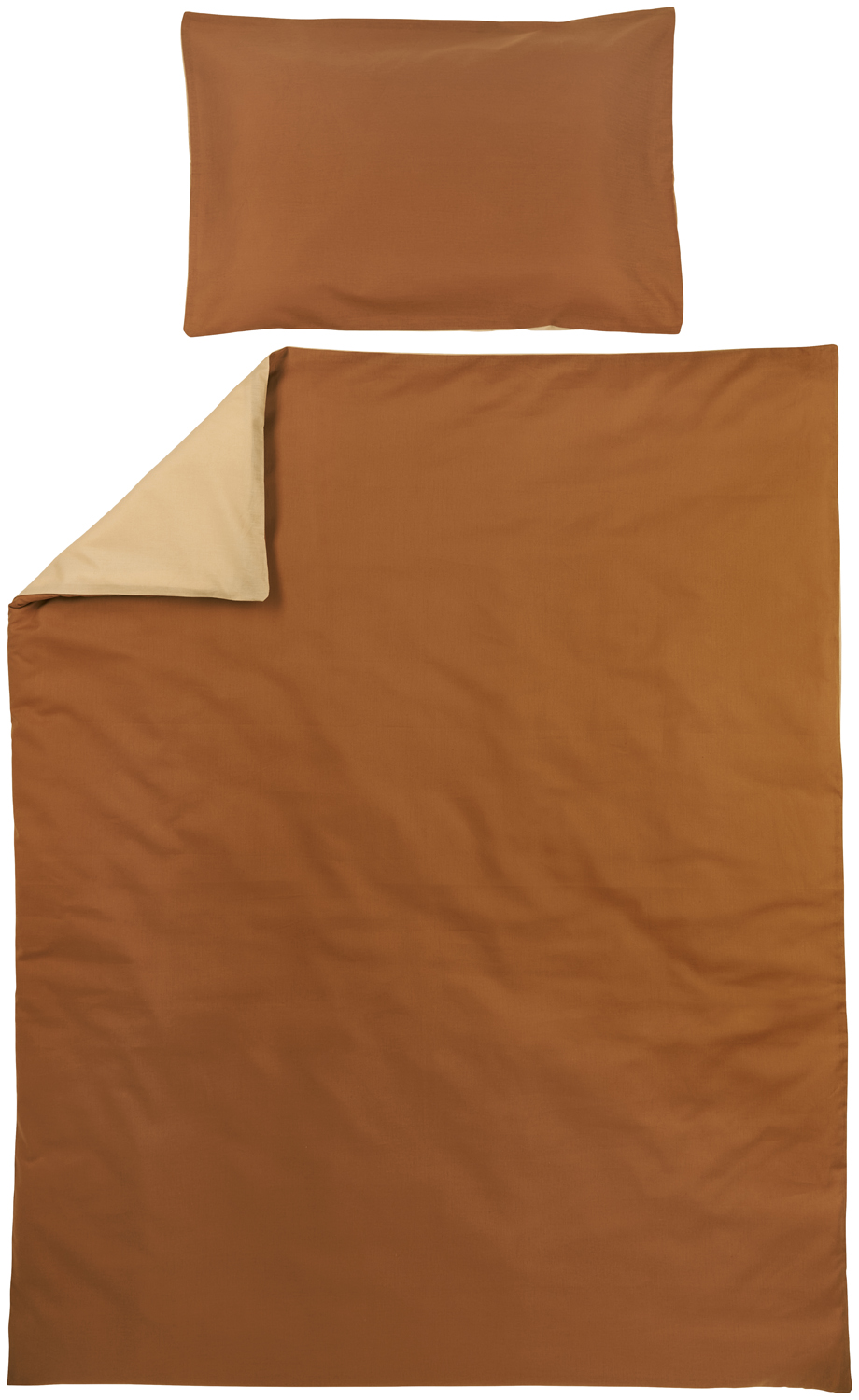 Dekbedovertrek peuter Uni - camel/warm sand - 120x150cm