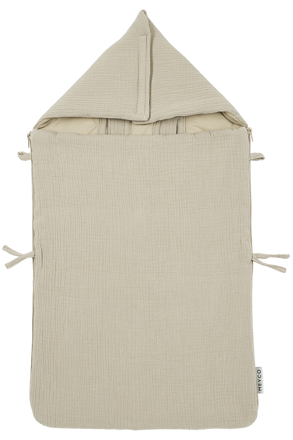 Footmuff pre-washed muslin Uni - sand - 40x82cm