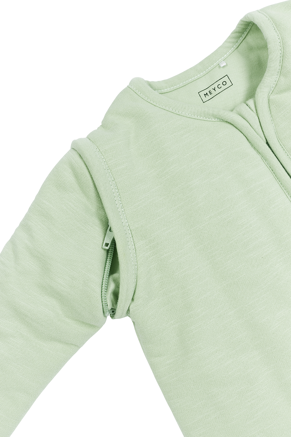 Baby slaapzak met afritsbare mouwen Slub - soft green - 70cm - 2.5 TOG