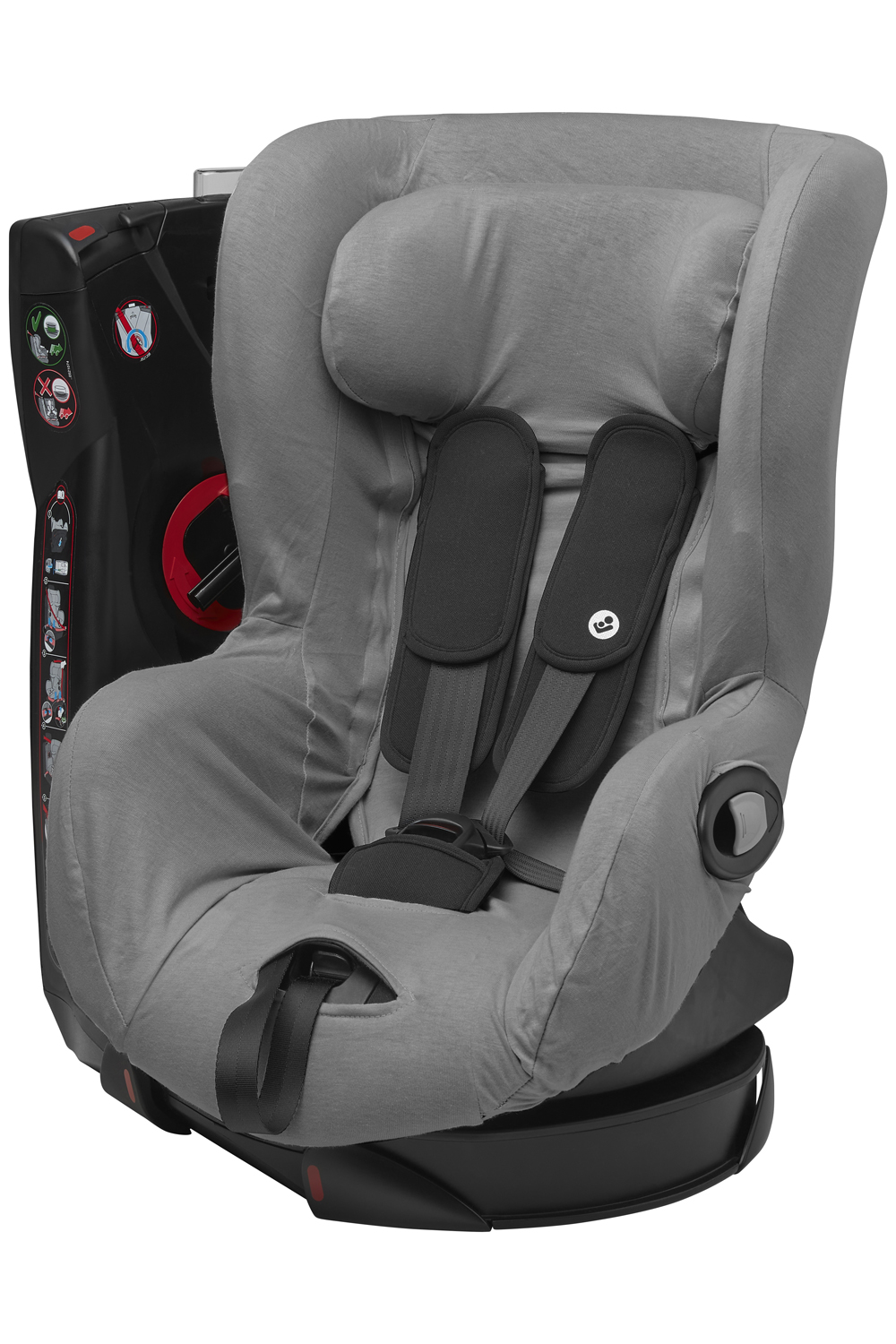 Car Seat Cover Basic Jersey - Grey - Group 1 With Headrest