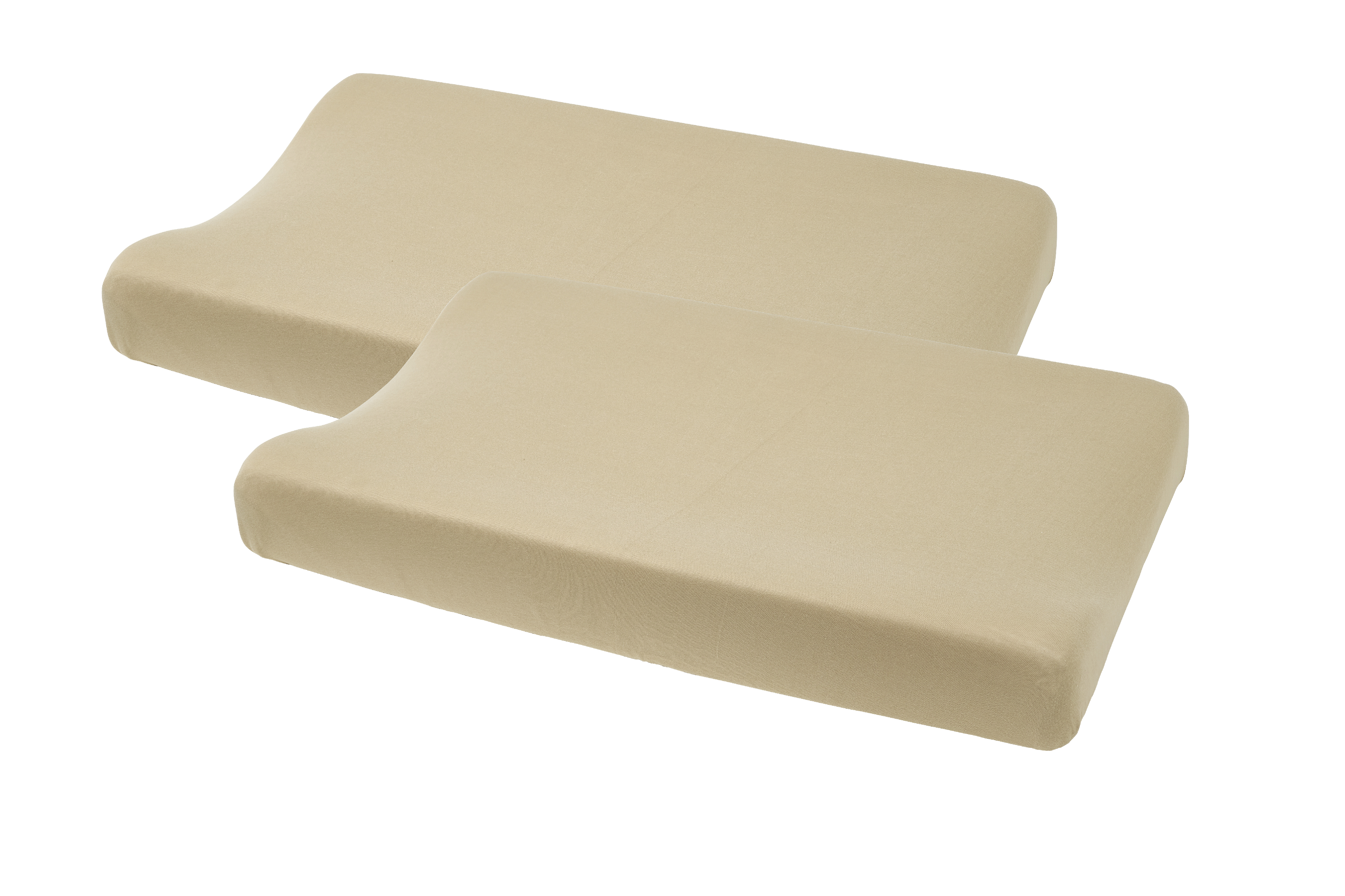 Aankleedkussenhoes 2-pack Uni - sand - 50x70cm