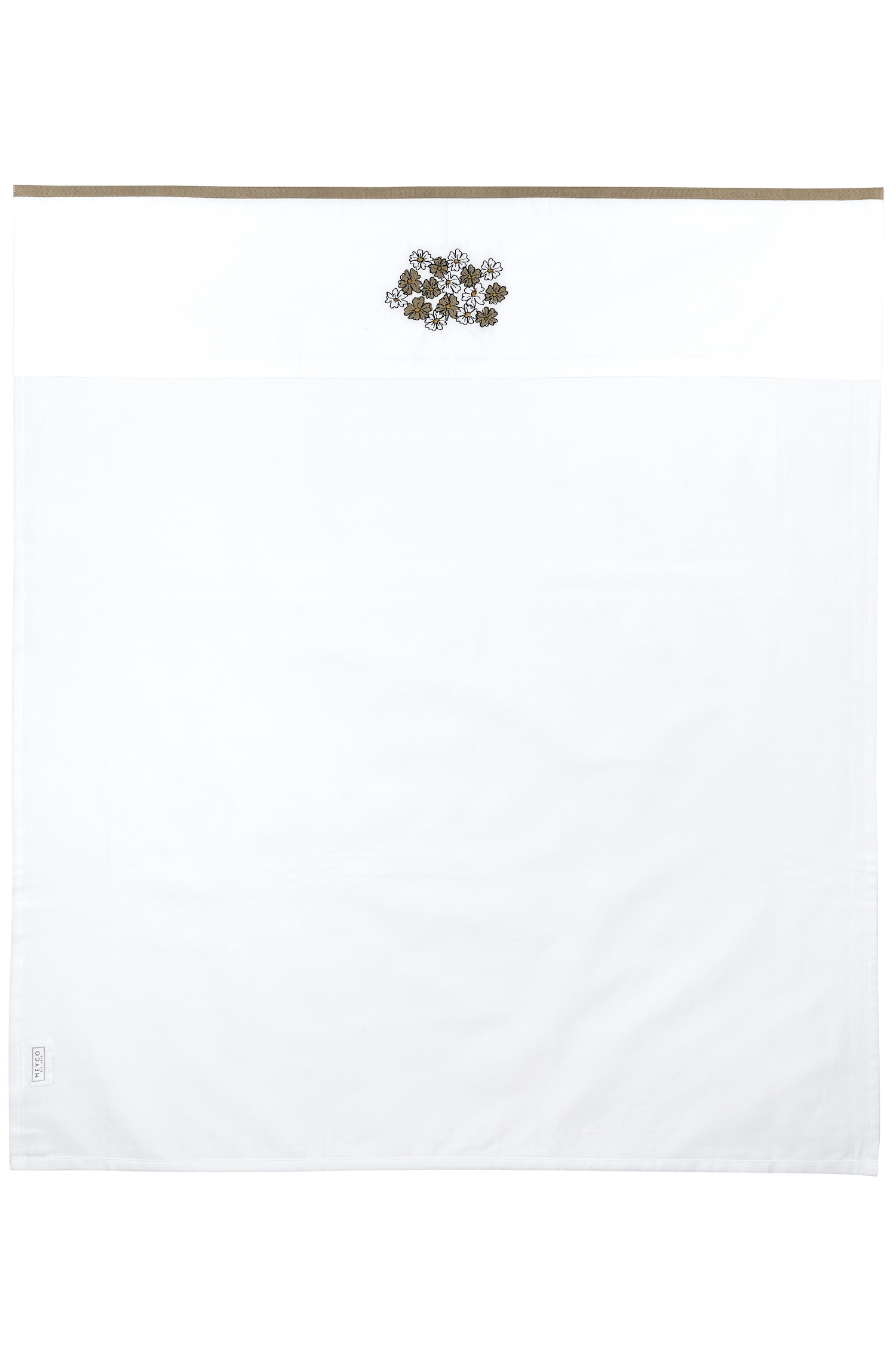 Ledikant laken Vintage Flower - taupe - 100x150cm