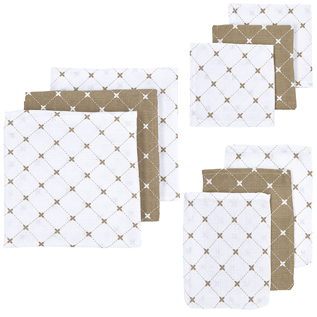 Starter set 9-pack muslin Louis - taupe