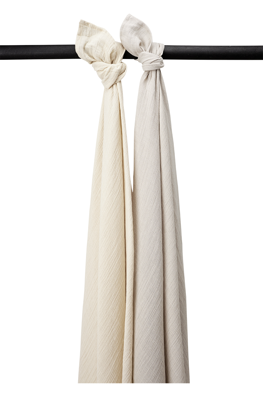 Swaddle 2-pack pre-washed muslin Uni - soft sand/greige - 120x120cm