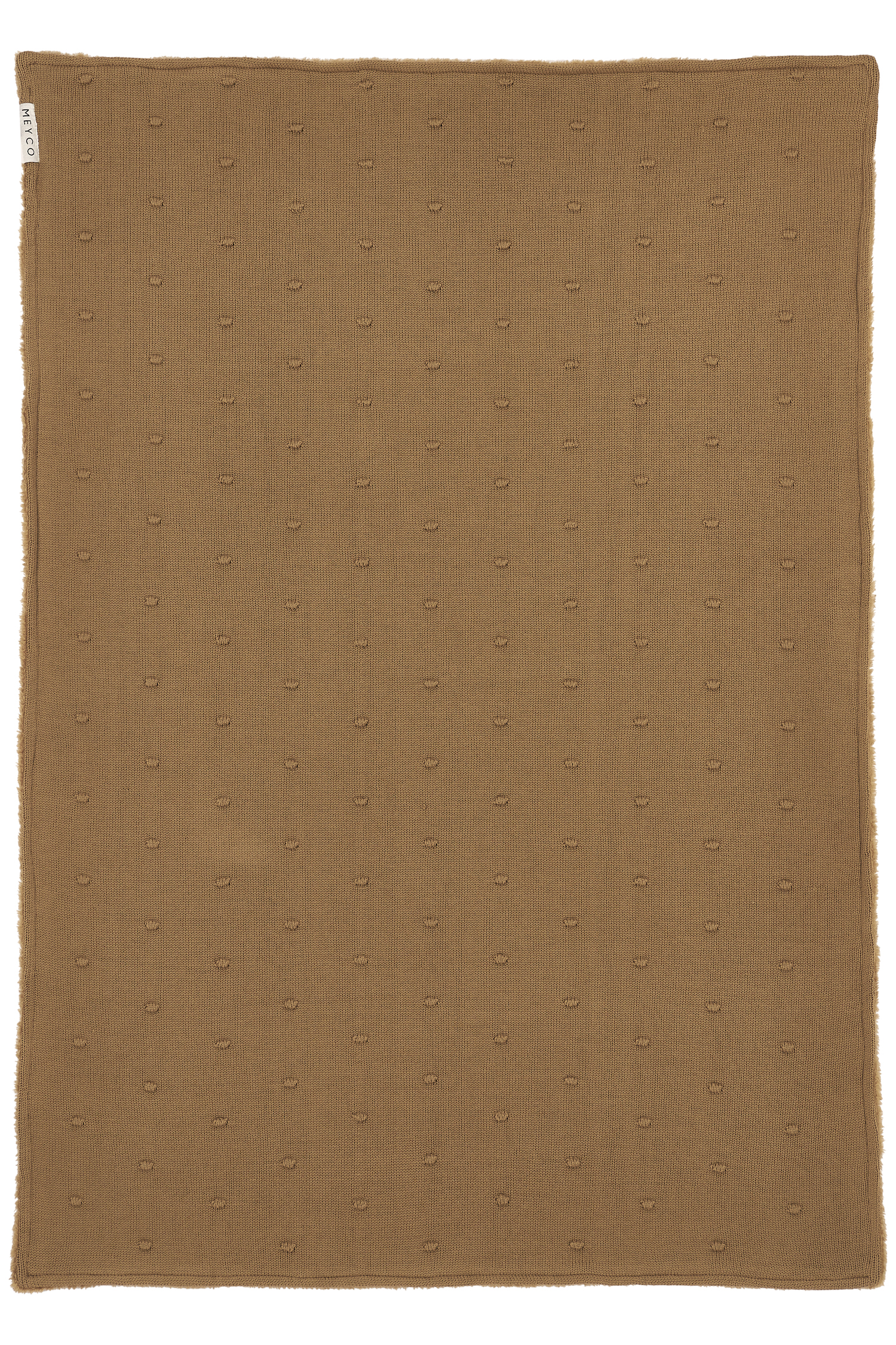 Ledikant deken Mini Knots teddy - toffee - 100x150cm