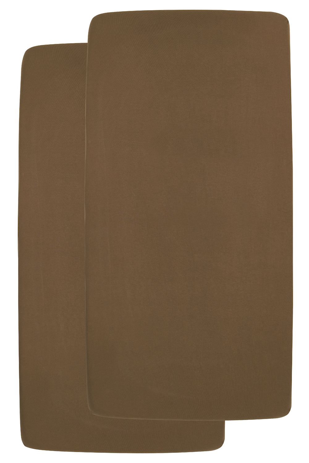 Hoeslaken wieg 2-pack Uni - chocolate - 40x80/90cm