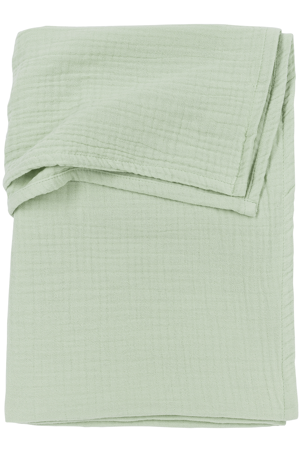 Kinderbettlaken pre-washed musselin Uni - soft green - 100x150cm