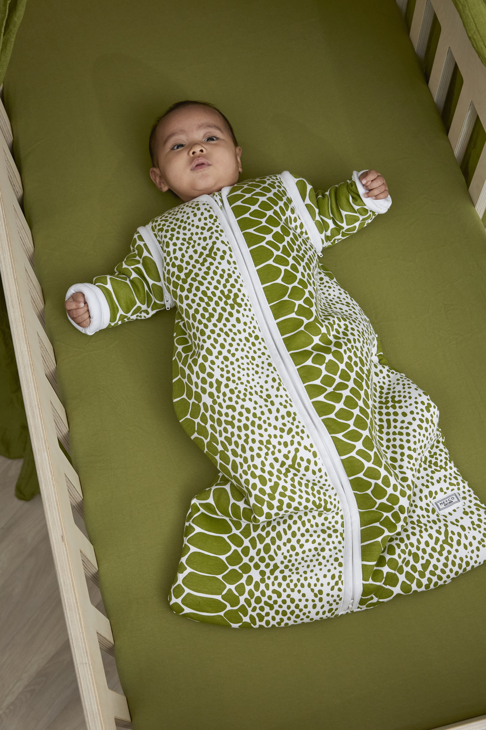 Hoeslaken juniorbed Uni - avocado - 70x140/150cm