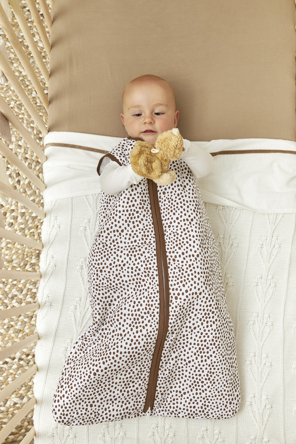 Babyslaapzak Gevoerd Cheetah - Chocolate - 110cm
