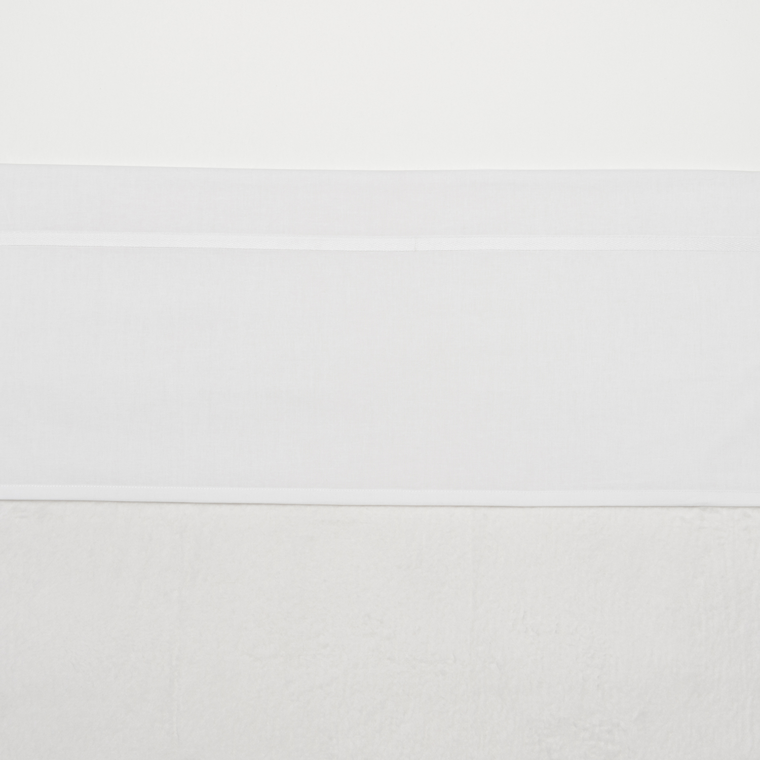 Cot bed sheet Piping - white - 100x150cm