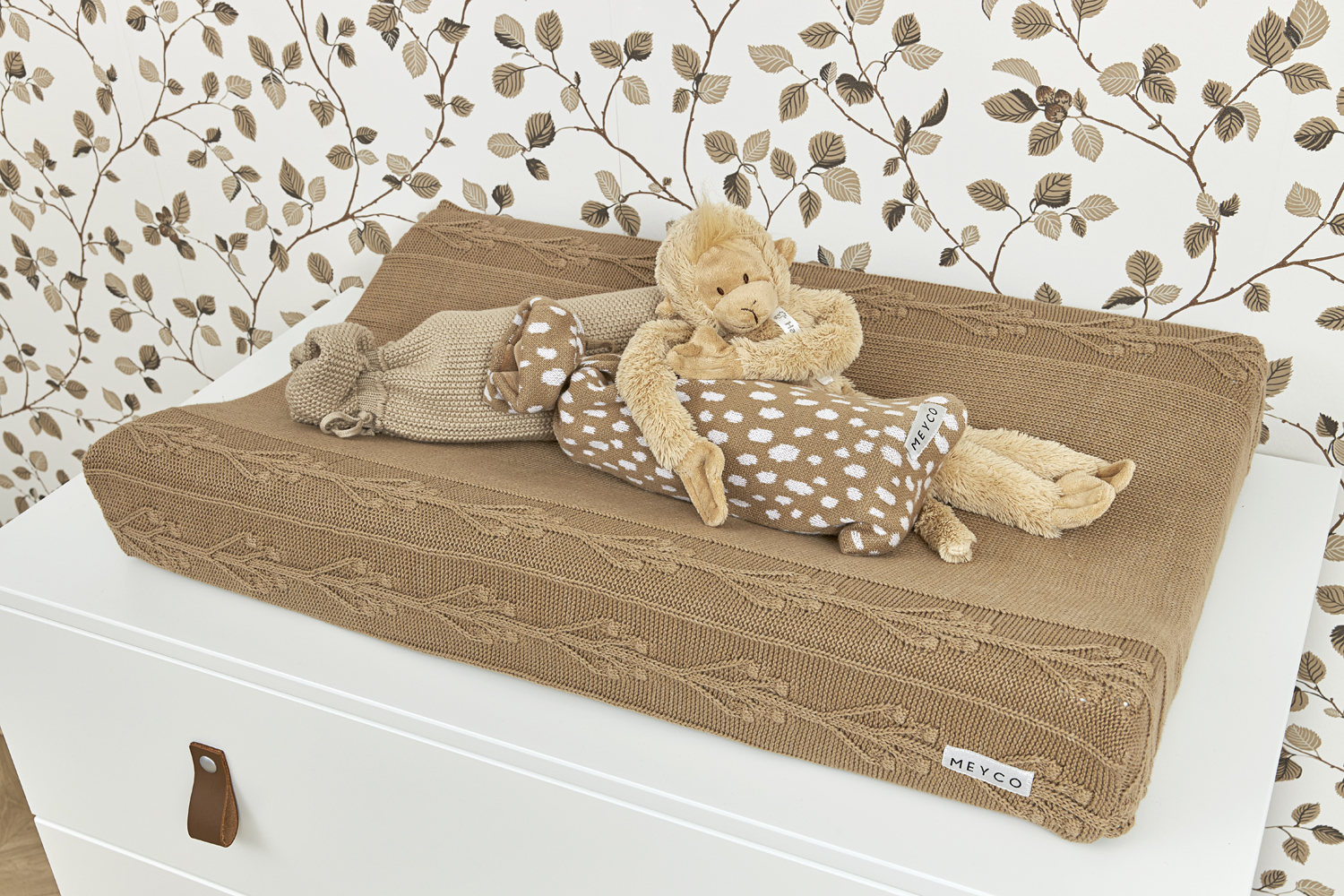 Aankleedkussenhoes Romantic Flower - taupe - 50x70cm