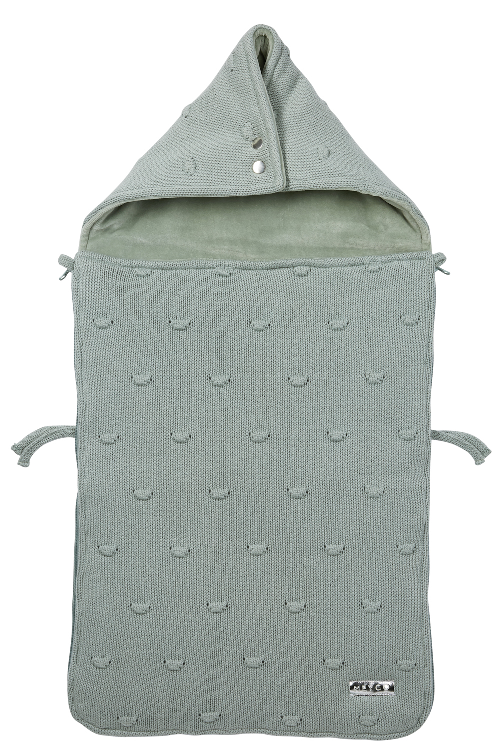 Footmuff Knots - stone green - 40x82cm