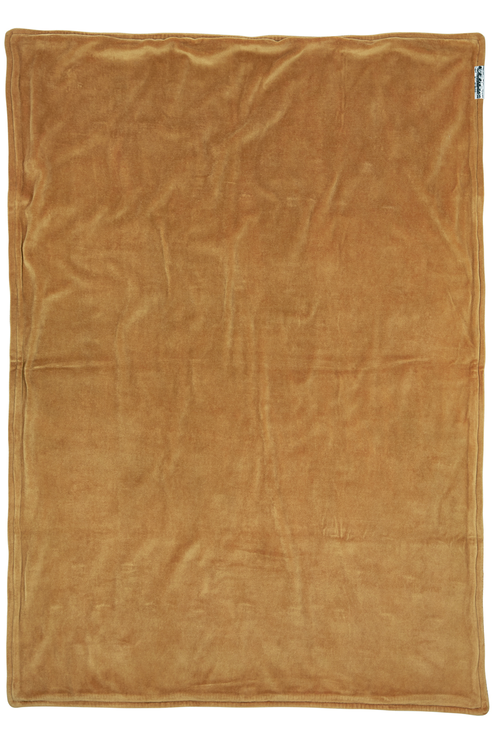 Wiegdeken Knots velvet - camel - 75x100cm