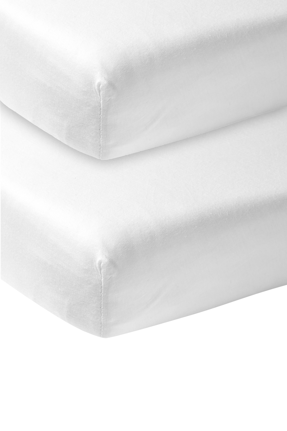 Fitted sheet juniorbed 2-pack Uni - white - 70x140/150cm