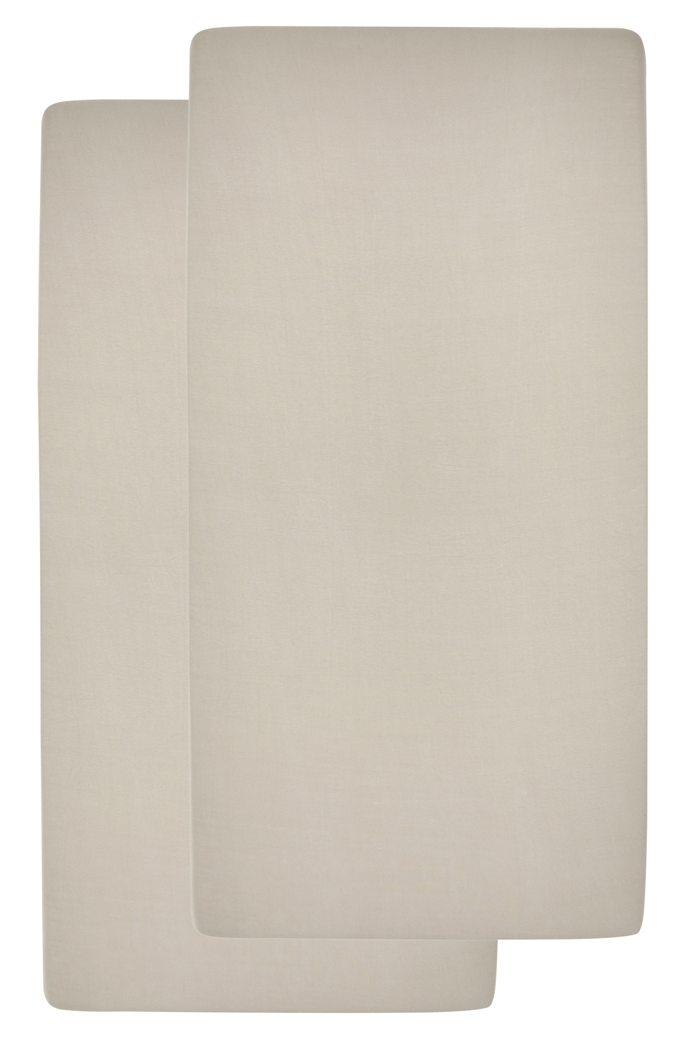 Spannbettlaken Kinderbett 2er pack jersey Uni - sand - 70x140cm
