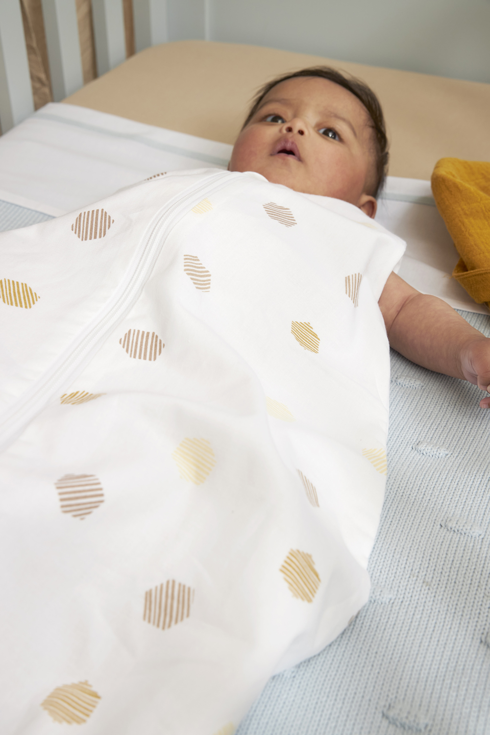 Baby slaapzak rond Honeycomb - honey gold - 90cm